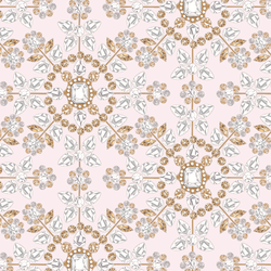 Jeweled Snowflakes in Sugar Pink