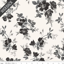 Large Floral Wideback in Ivory
