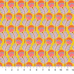 Bouncy Blooms in Saffron