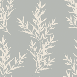 Branches in Cream on Grey