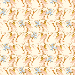 Graceful Swans in Blush