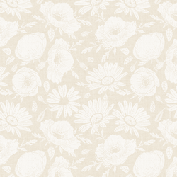 Floral Silhouette in Cream