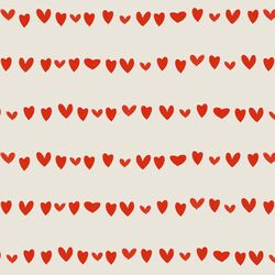 Large Striped Hearts in Ivory