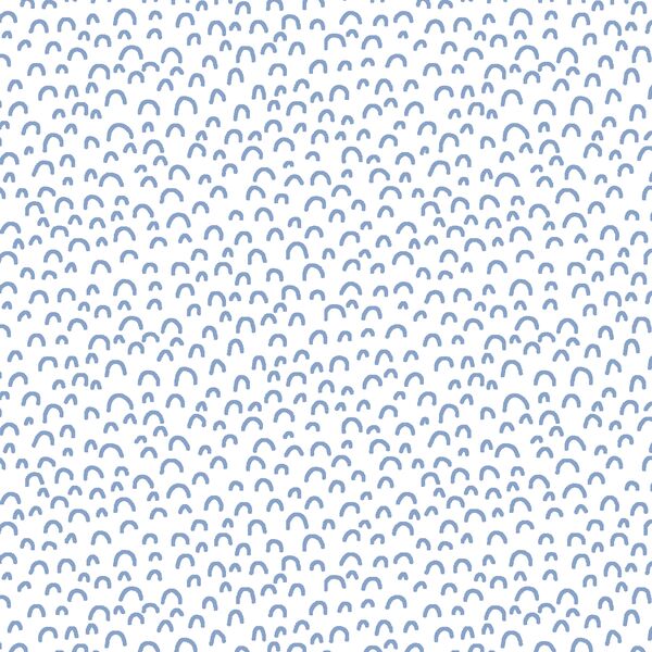 Doodle in Cornflower on White